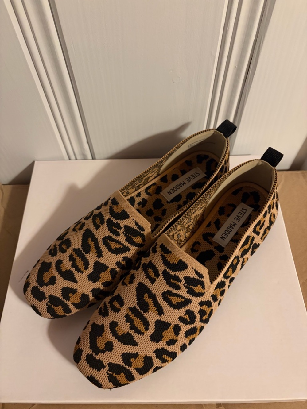Steve Madden Leopard Print Woven Loafers